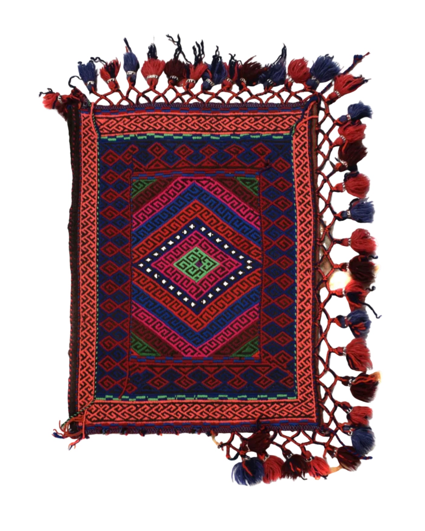 Ethnic Wool Cushion Accent 1.9x1.3 ft