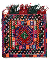 Tribal Motif Wool Pillow 1.1x1.1 ft