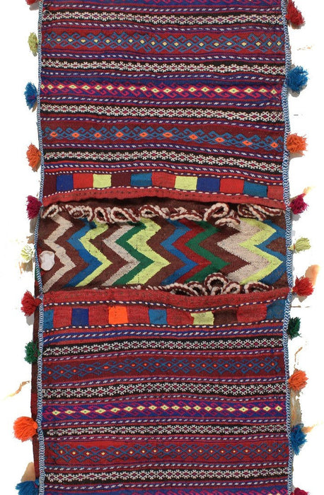 Cultural Saddle, Handmade Pashtun Saddle Bags, Afghan Rug Collection, Handcrafted Afghan Décor, Pashtun Artisan Rug
