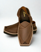 Chocolate Leather Pashtun Chappal