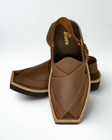 Chocolate Leather Pashtun Chappal