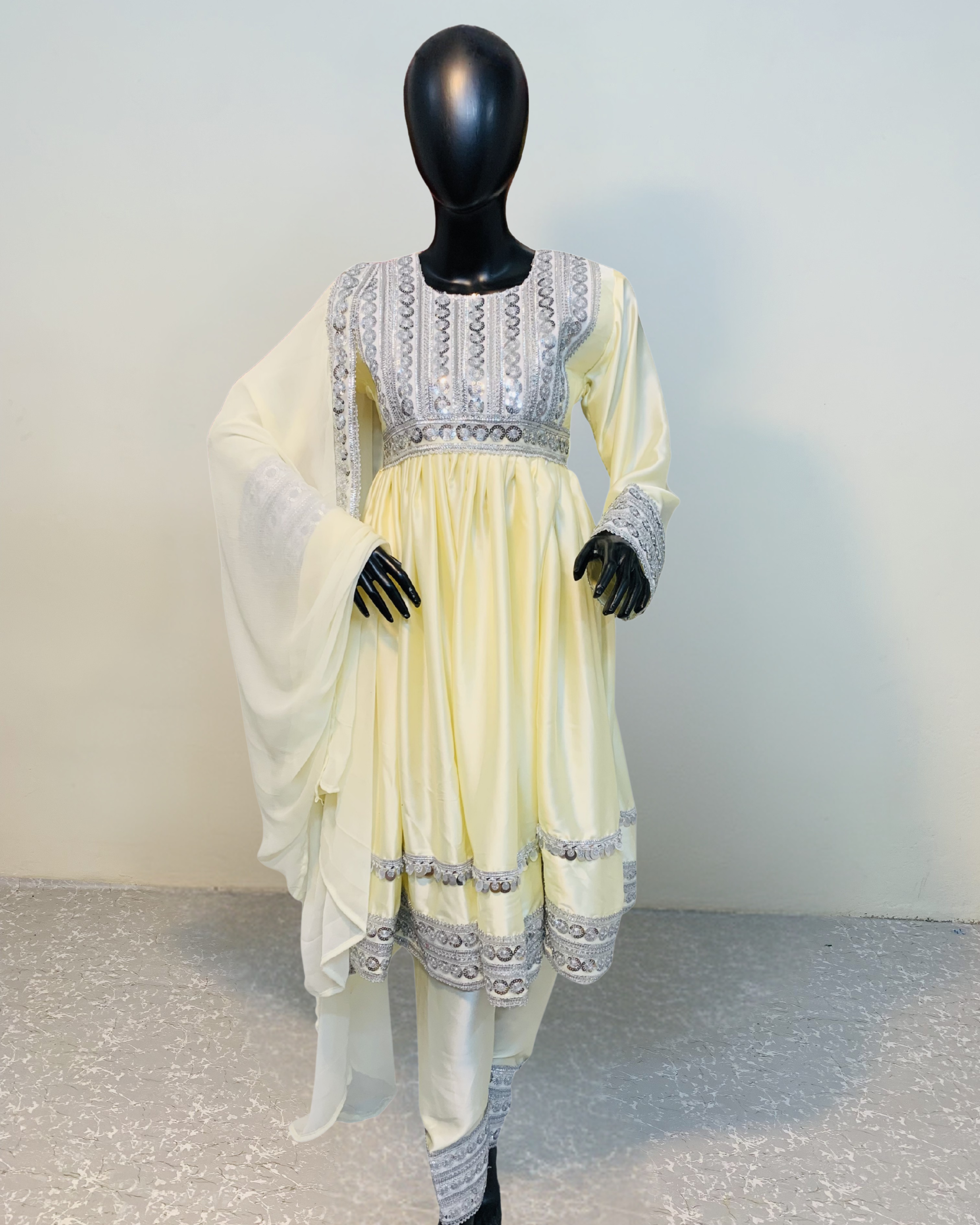 Hand-Embroidered Bridal Dress