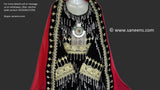New Afghan fashion traditional bridal nikkah black  dress