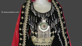 New Afghan fashion traditional bridal nikkah black  dress
