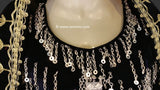New Afghan fashion traditional bridal nikkah black  dress