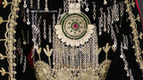 New Afghan fashion traditional bridal nikkah black  dress