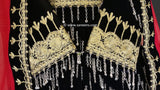 New Afghan fashion traditional bridal nikkah black  dress