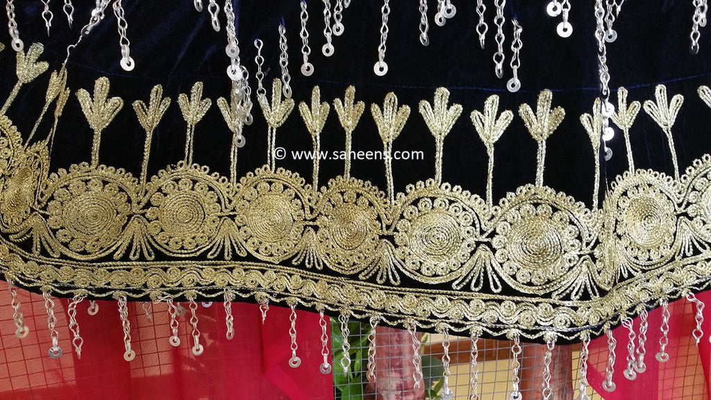 afghan online hand made embroidery black suit