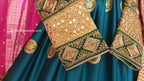 traditional  afghan saneens clothes in pink color
