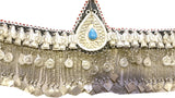 Afghan Hazaragi Firoza Stone White Headdress
