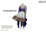 Traditional Afghan hard embroidery white dress