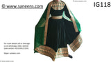 New Afghan nomad style kuchi girls frock in dark green velvet