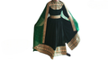 New Afghan nomad style kuchi girls frock in dark green velvet