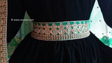 New Afghan nomad style kuchi girls frock in dark green velvet