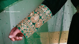 New Afghan nomad style kuchi girls frock in dark green velvet