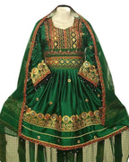 New afghan women clothes in green color