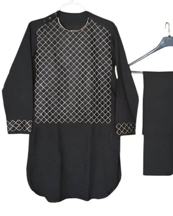 Afghan Men's Embroidery Black dress
