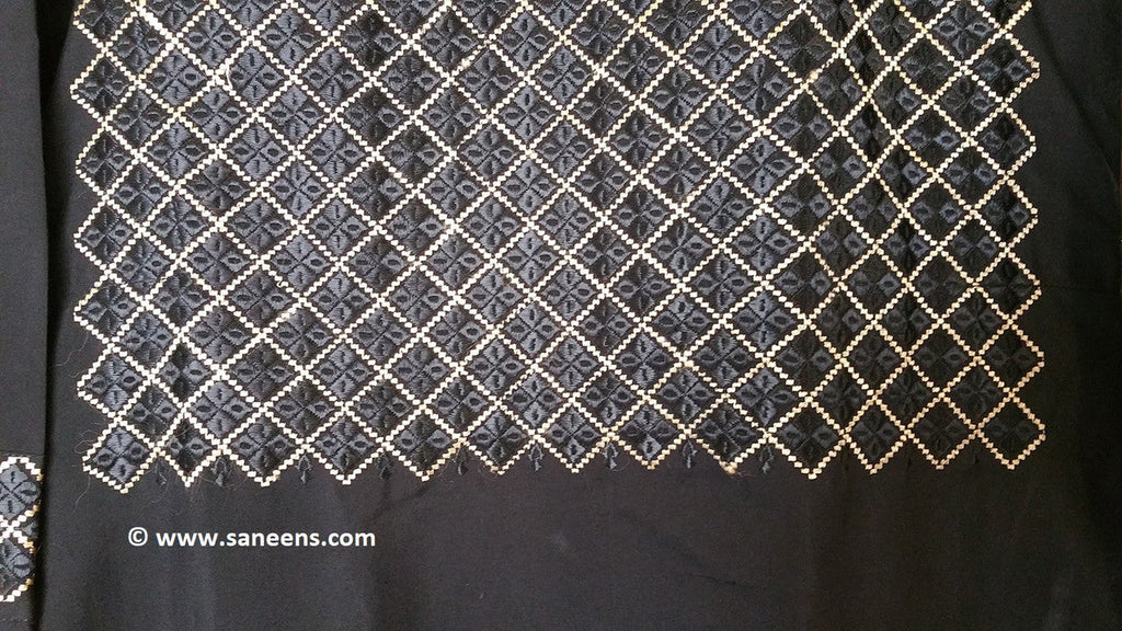 traditional pashtun style black dress