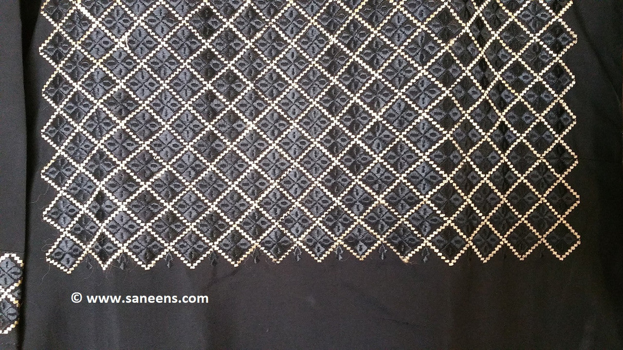 traditional pashtun style black dress