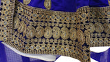 New afghan tribal nomad style white and blue hard embroidery  dress