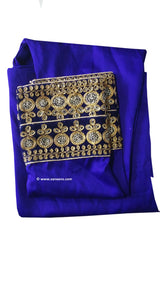 New afghan tribal nomad style white and blue hard embroidery  dress
