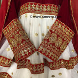 Elegant Afghan Bridal Embroidered Dress