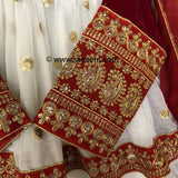 Elegant Afghan Bridal Embroidered Dress