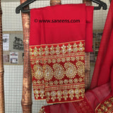 Elegant Afghan Bridal Embroidered Dress