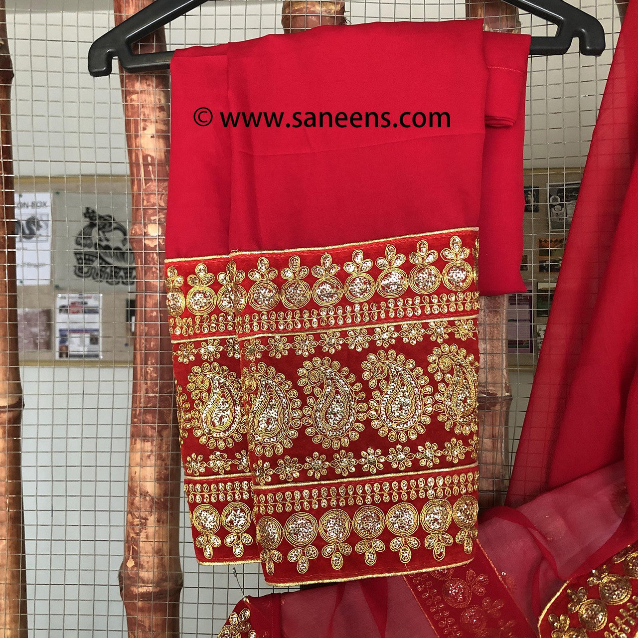 afghan red color clothes