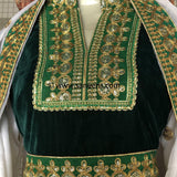 Elegant Afghan Bridal Embroidered Dress