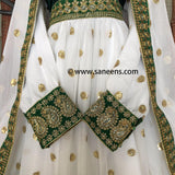 Elegant Afghan Bridal Embroidered Dress
