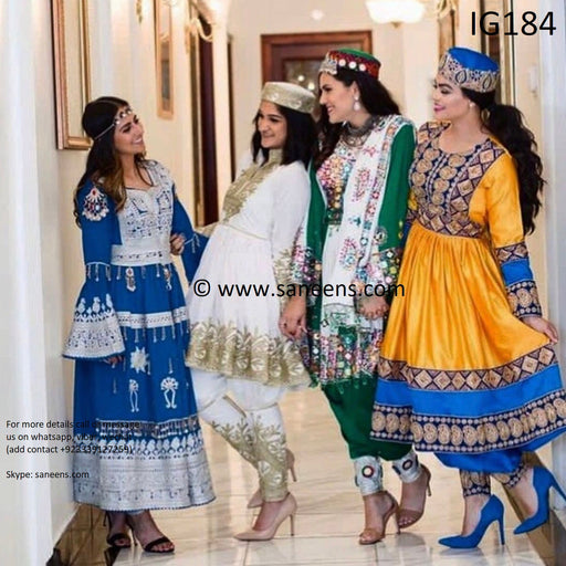 Afghan custom order dresses available by saneens