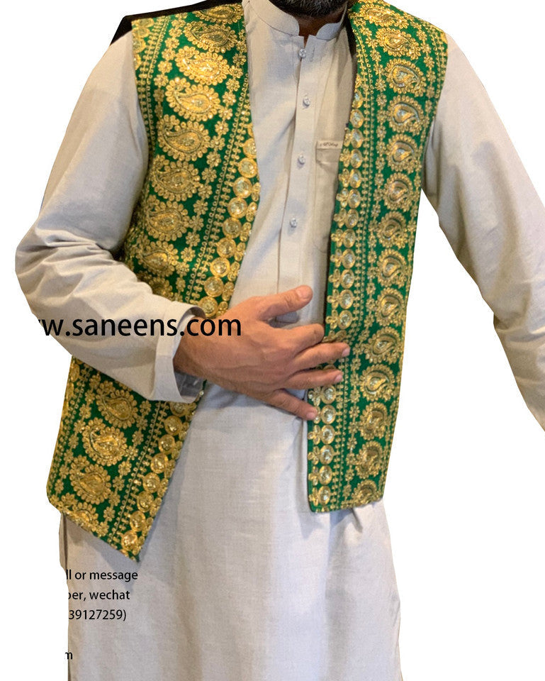 Afghan Men's Embroidered Vest