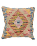 Decorative pillow with geometric pattern on a white background