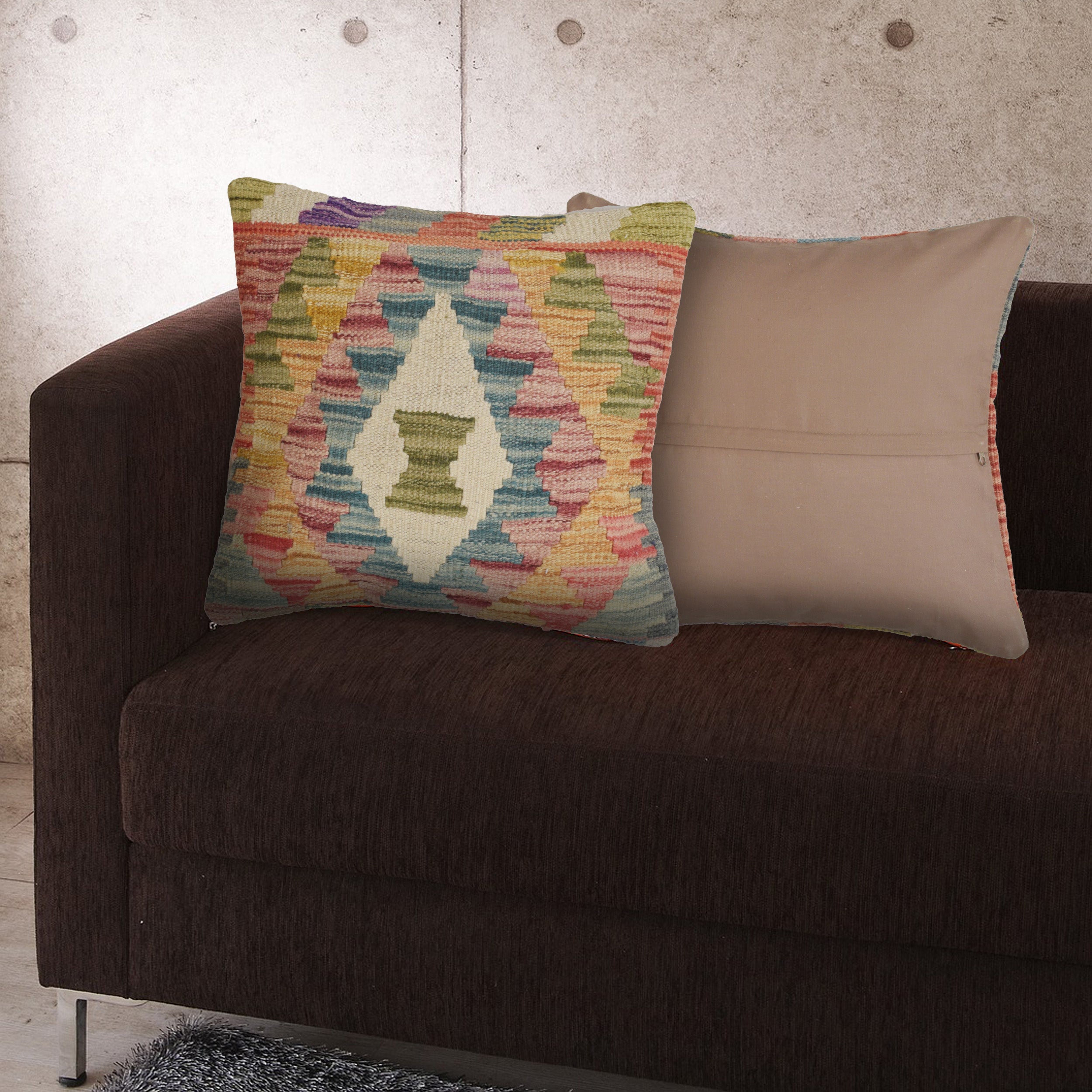 Loomed Wool Decorative Pillow 1.2x1.3 ft
