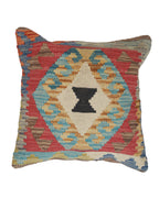 Decorative pillow with geometric pattern on a white background
