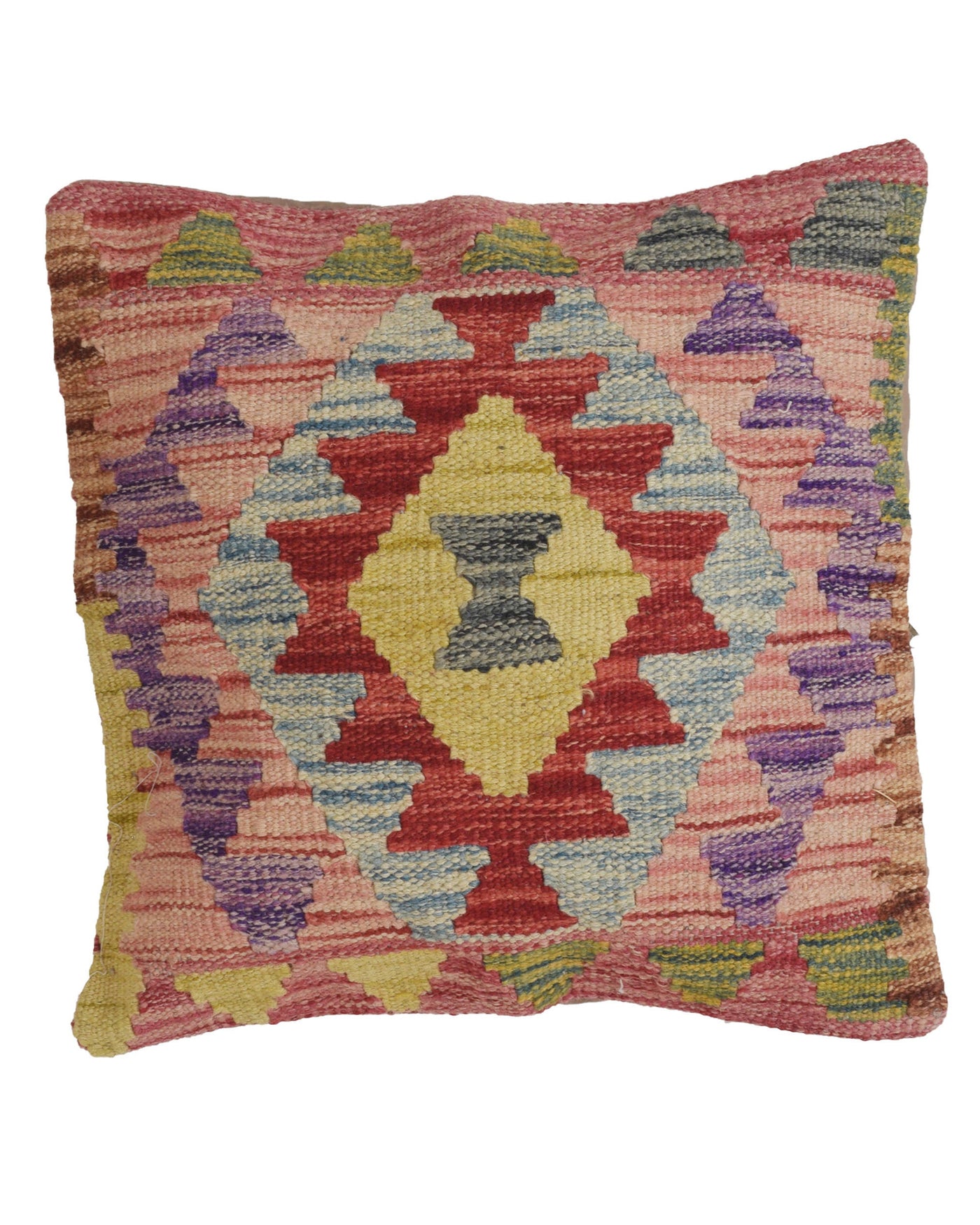 Handwoven Tribal Carpet Pillow 1.4x1.4 ft
