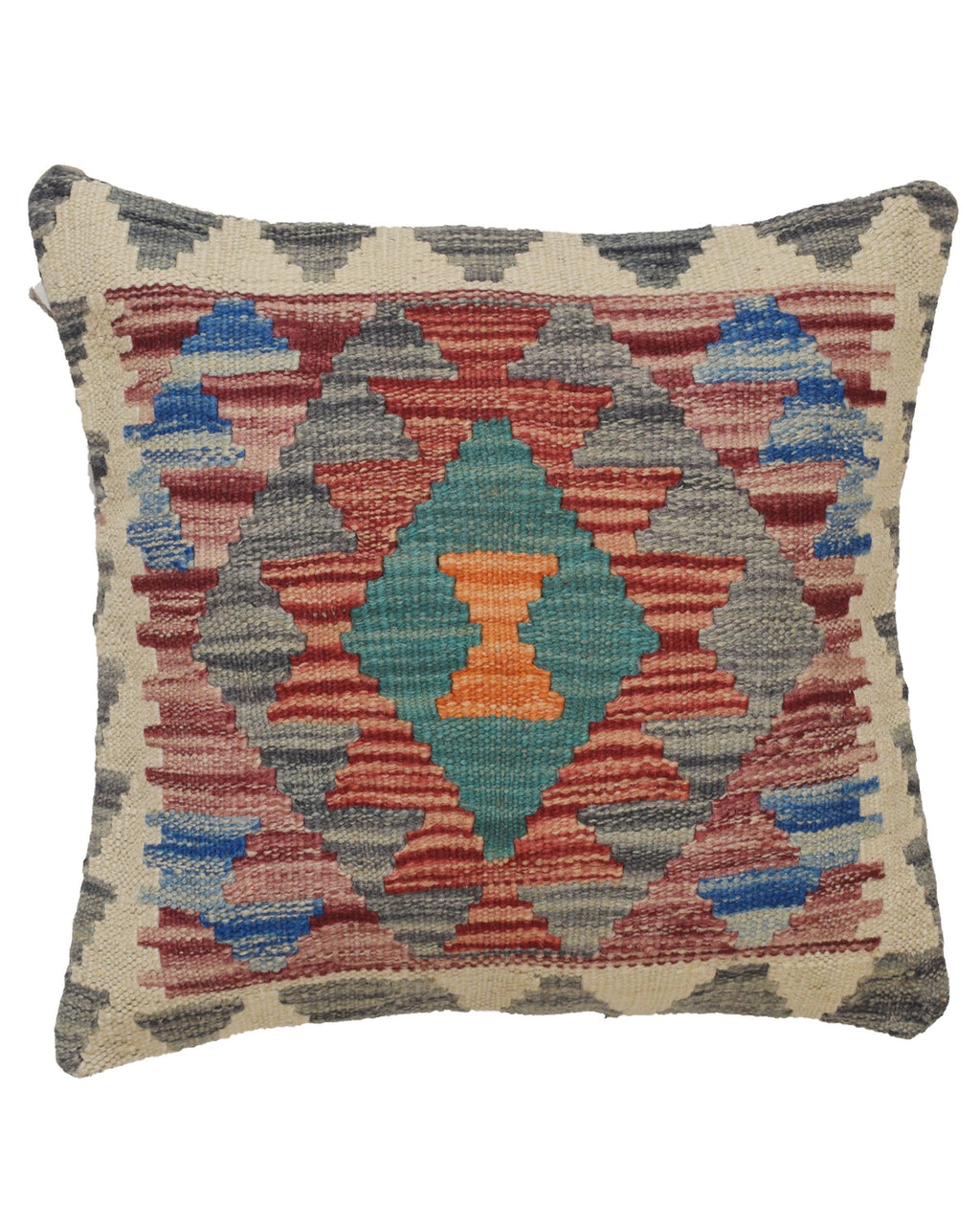 Rustic Afghan Cushion Piece 1.3x1.3 ft