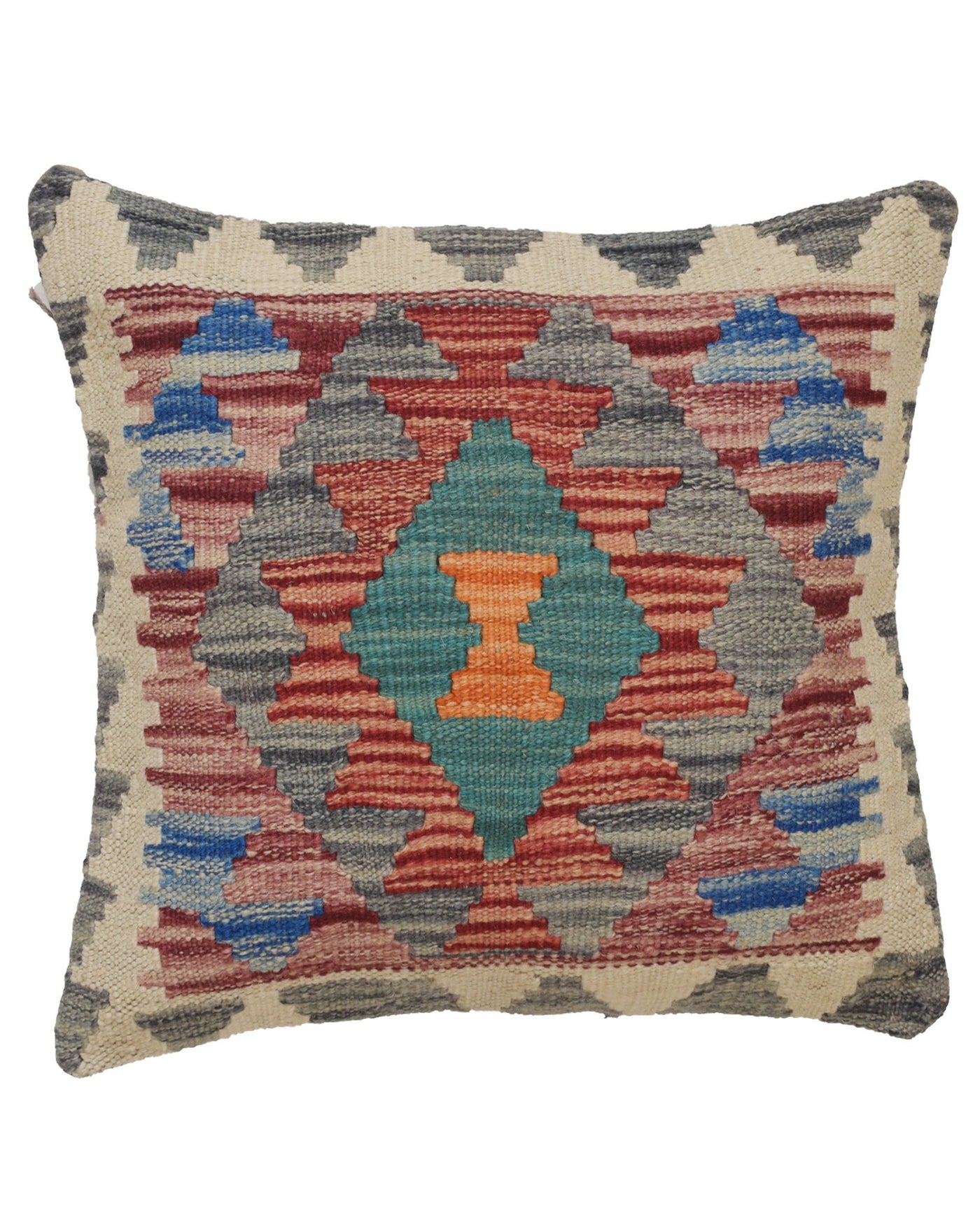 Rustic Afghan Cushion Piece 1.3x1.3 ft