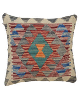Rustic Afghan Cushion Piece 1.3x1.3 ft