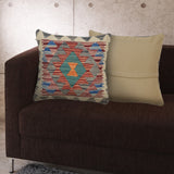 Rustic Afghan Cushion Piece 1.3x1.3 ft
