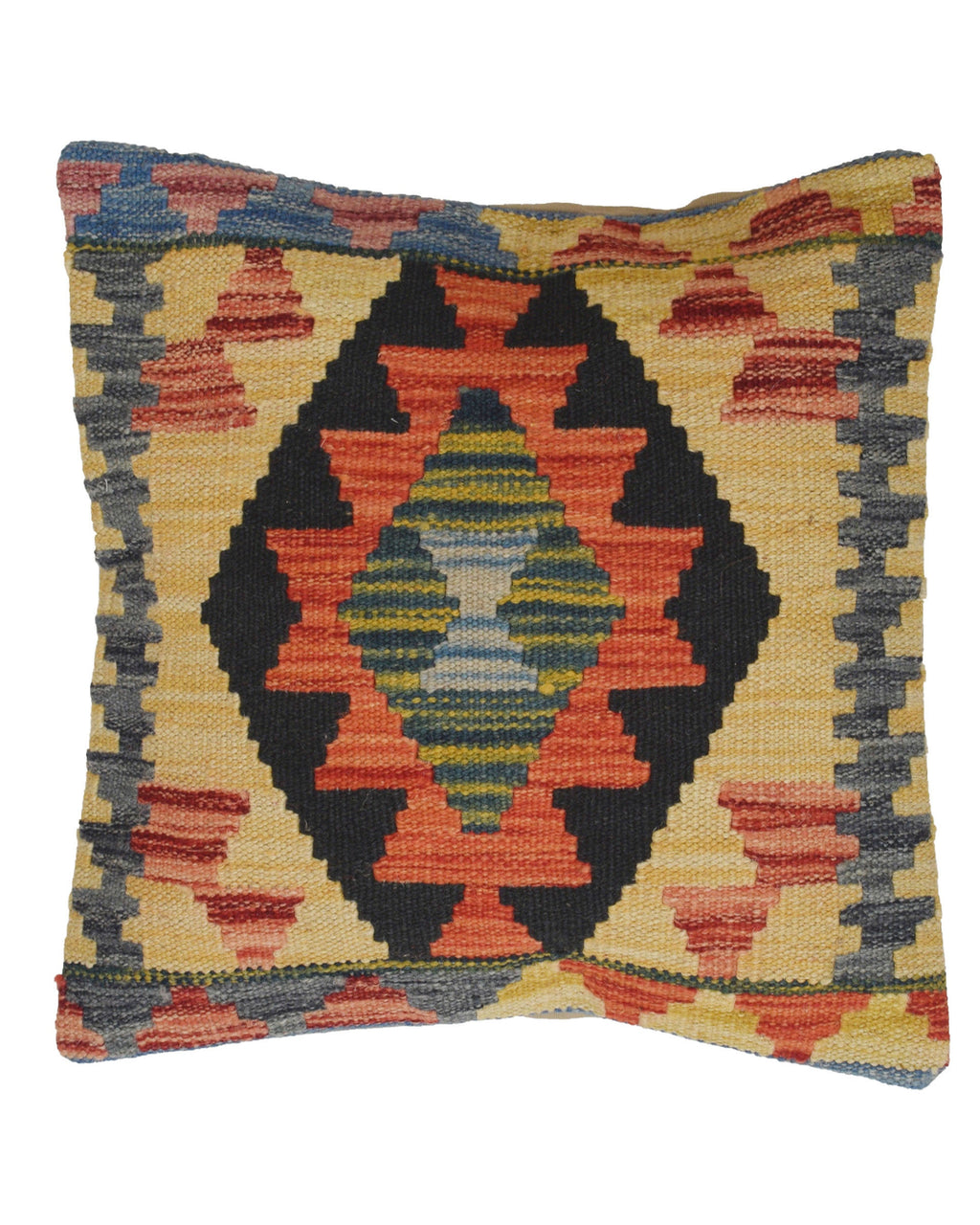 Vintage Afghan Cushion Accent 1.3x1.3 ft