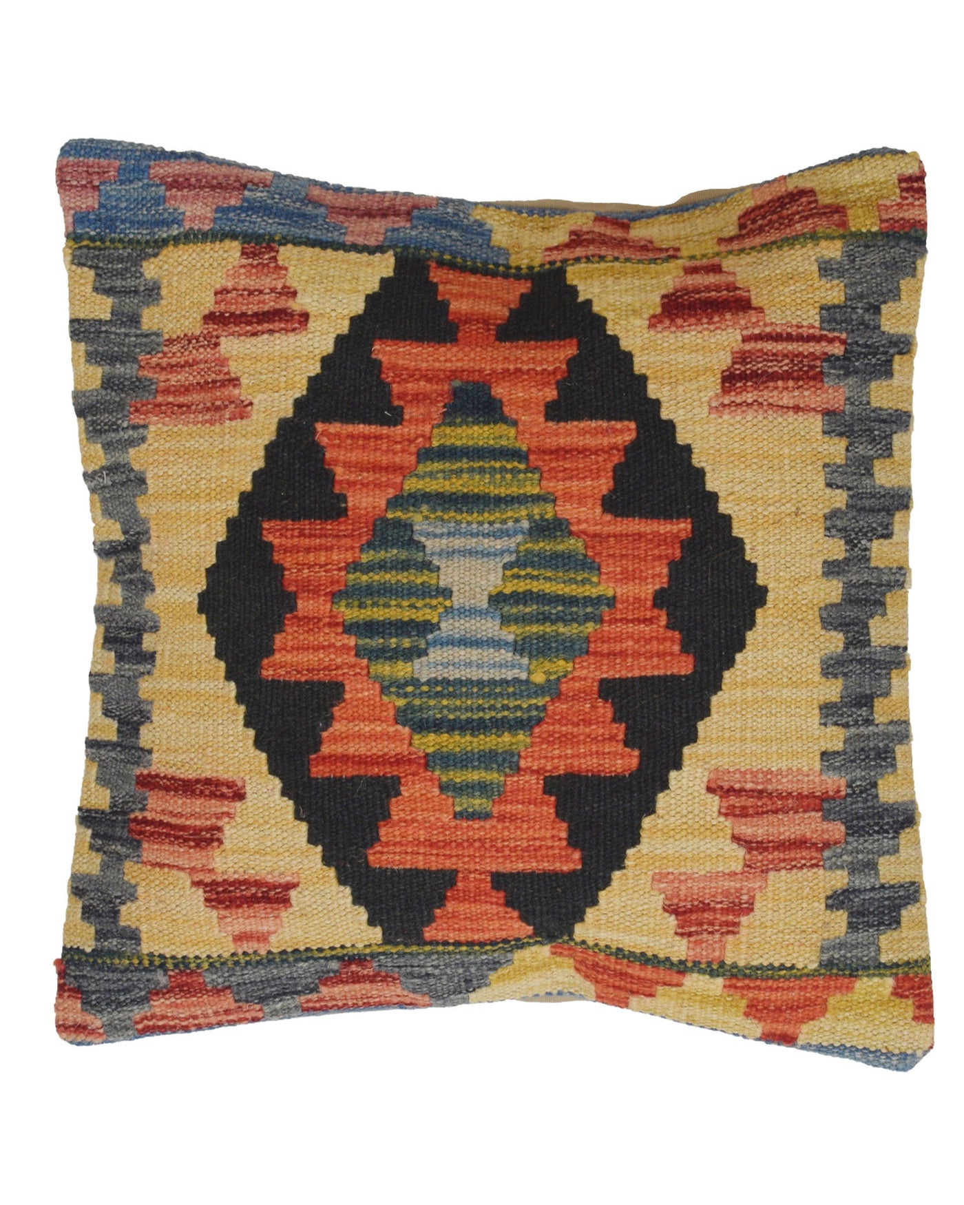 Vintage Afghan Cushion Accent 1.3x1.3 ft