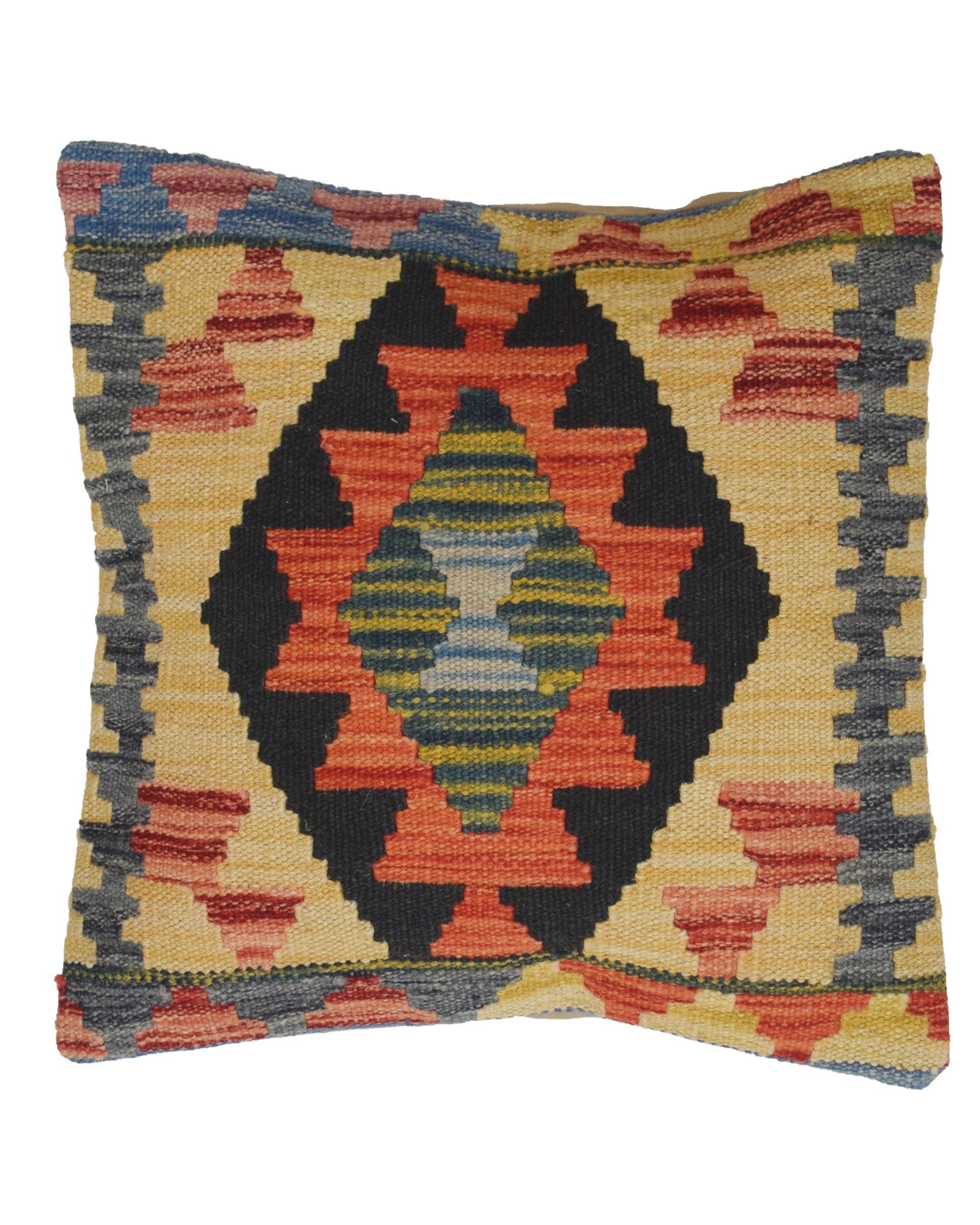 Vintage Afghan Cushion Accent 1.3x1.3 ft
