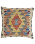 Tribal Motif Wool Pillow 1.3x1.3 ft