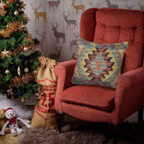 Loomed Afghan Cushion Piece 1.4x1.4 ft