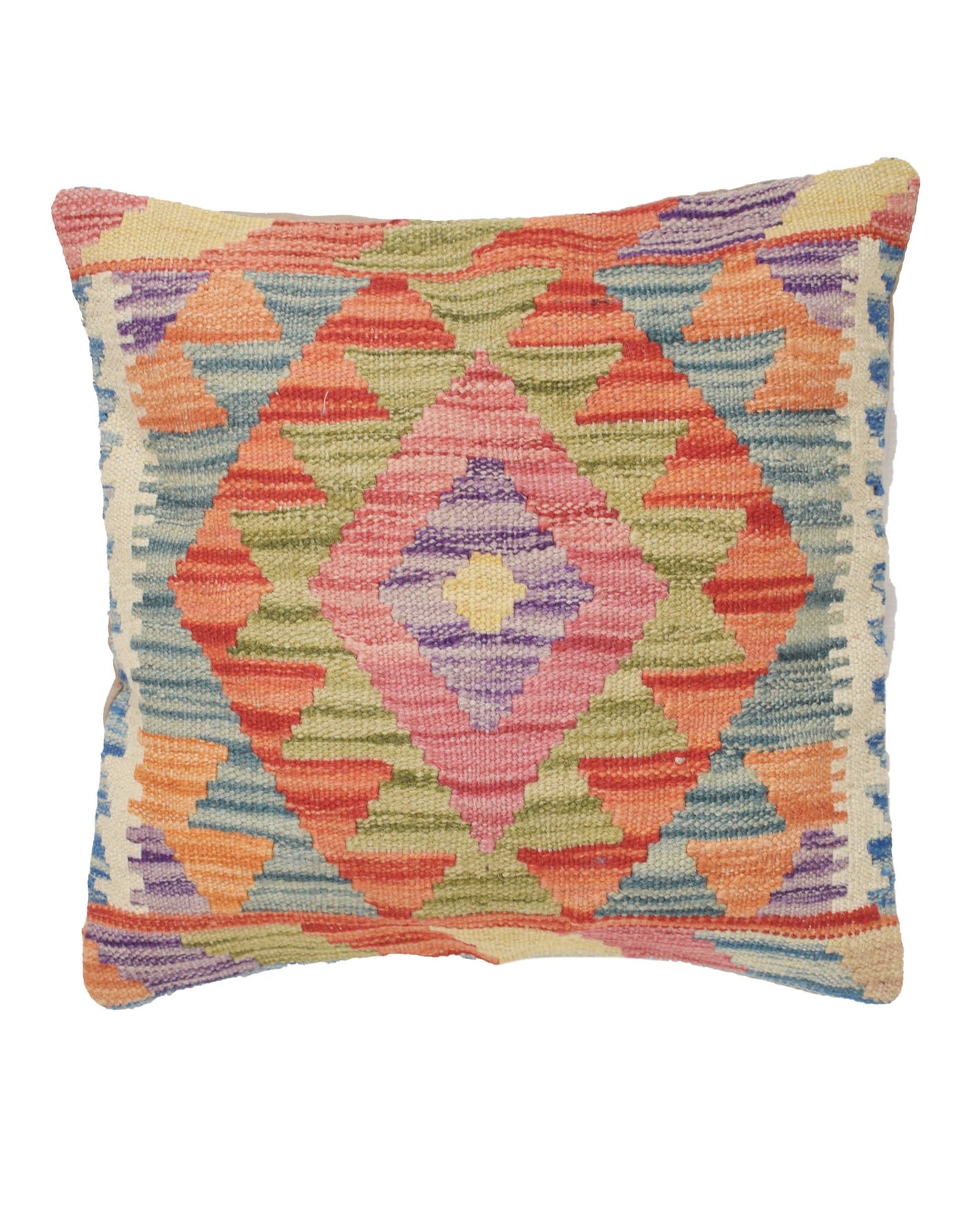 Ethnic Wool Accent Pillow 1.3x1.3 ft