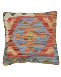 Decorative pillow with geometric pattern on a white background