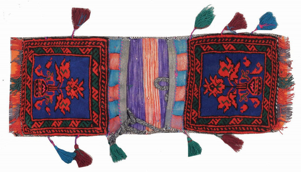Knotted Saddle Bag, Pashtun, Hand-Knotted, 