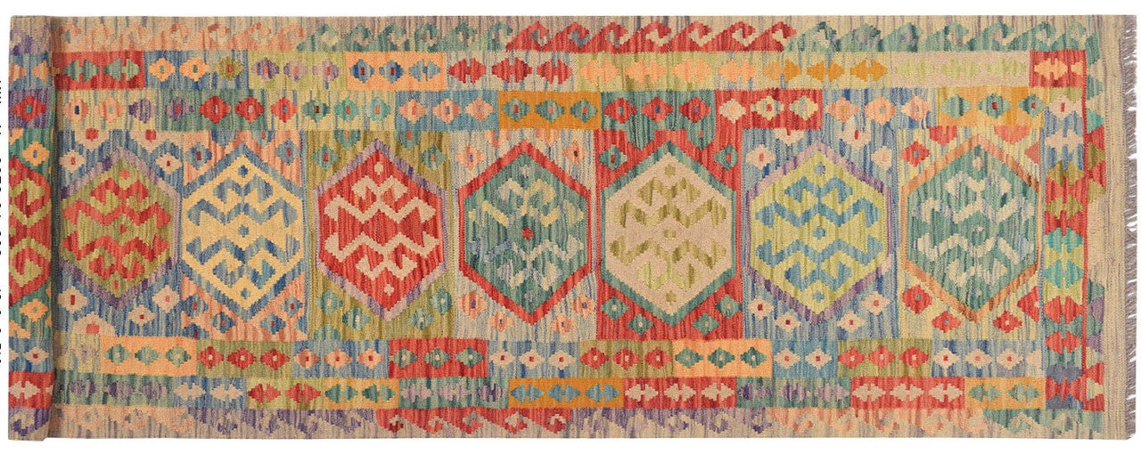 Afghan home decor, wool runner rug, authentic Afghan rug,
